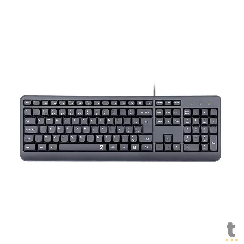 Teclado Usb Abnt2 Redragon R Office BK-7092 Preto Truedata